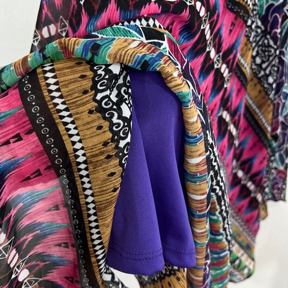 Rabbit Rabbit Rabbit Designs Dress Handkerchief Hem Boho Multicolor 12 - Picture 7 of 10